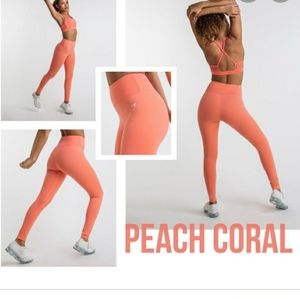 GYMSHARK DREAMY coral full length